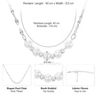 Rhodium Plated White Bead Necklace