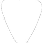 Rhodium Plated White Bead Necklace