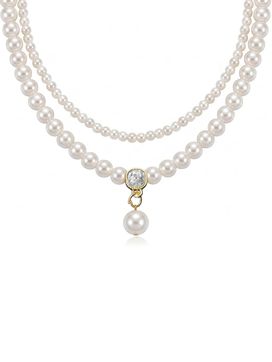Peora Pearl Harmony Layered Necklace - Gold