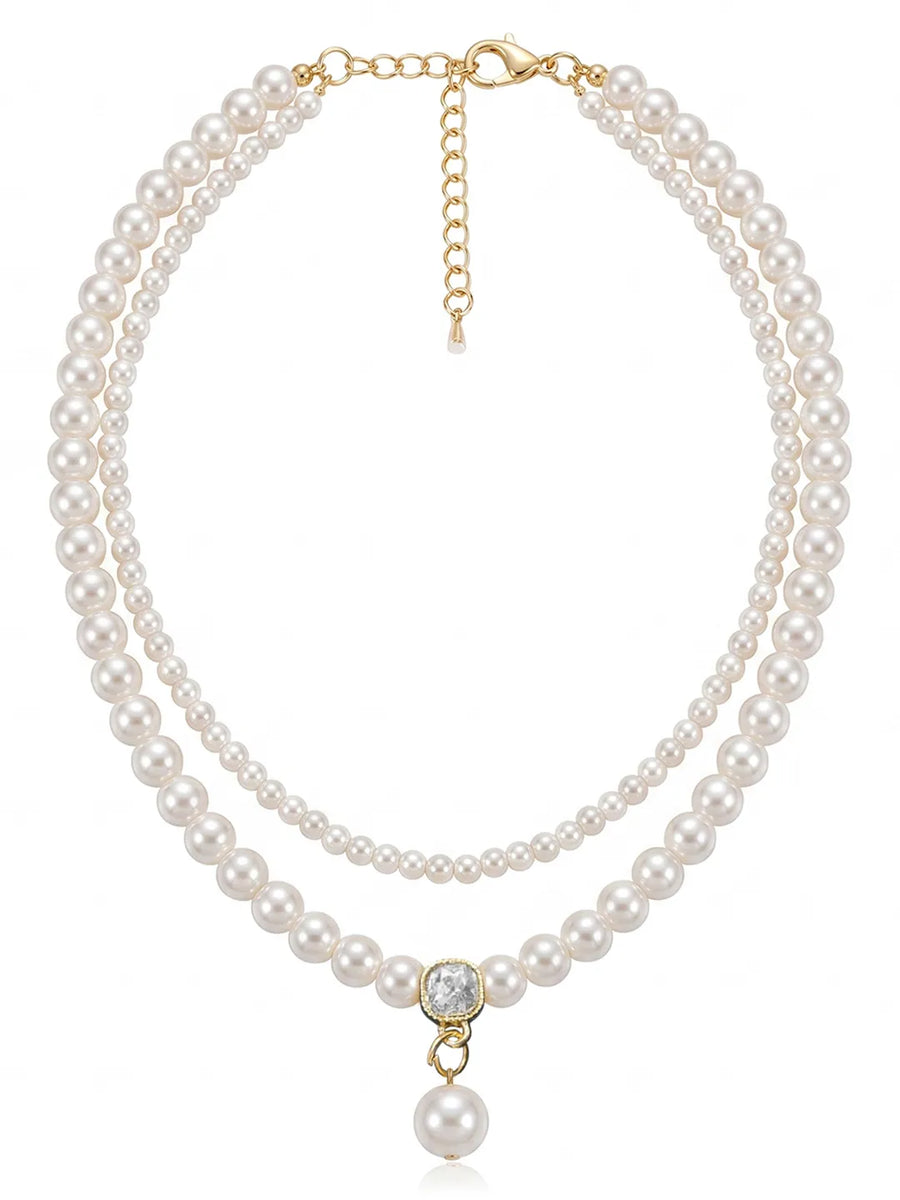 Peora Pearl Harmony Layered Necklace - Gold