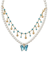 Peora Butterfly Pearl Bliss Layer Necklace - Gold