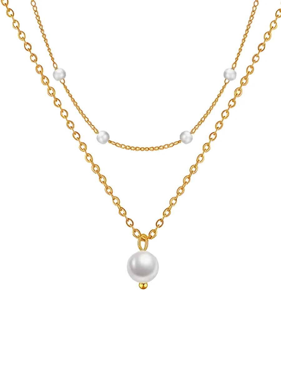 Peora Pearl Rhapsody Layered Necklace - Gold