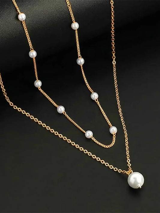 Peora Pearl Rhapsody Layered Necklace - Gold