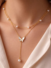 Peora Pearl Harmony Drop Necklace - Gold