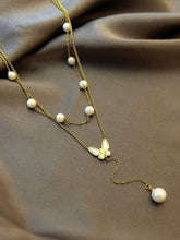 Peora Pearl Harmony Drop Necklace - Gold
