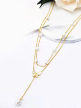 Peora Pearl Harmony Drop Necklace - Gold