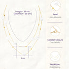 Gold Plated Baroque Pearl Layered Necklace
