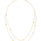 Gold Plated Baroque Pearl Layered Necklace