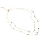 Gold Plated Baroque Pearl Layered Necklace