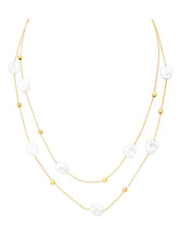 Gold Plated Baroque Pearl Layered Necklace