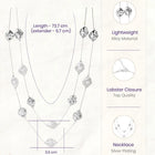 Rhodium Plated Baroque Pearl Layered Necklace