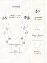 Rhodium Plated Baroque Pearl Layered Necklace