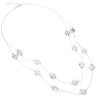 Rhodium Plated Baroque Pearl Layered Necklace
