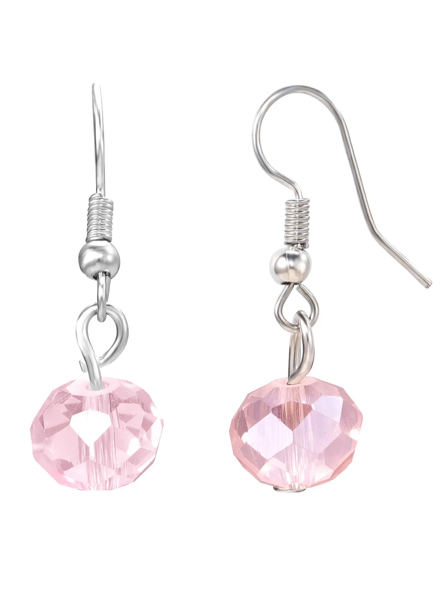 Rhodium Plated Pink Pearl Layered Necklace
