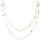 Gold Plated Pearl Orbit Necklace