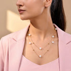 Gold Plated Pearl Orbit Necklace