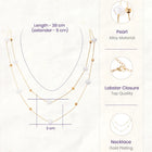 Gold Plated Pearl Orbit Necklace