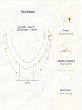 Gold Plated Pearl Orbit Necklace