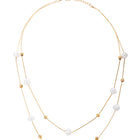 Gold Plated Pearl Orbit Necklace