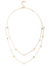 Gold Plated Pearl Orbit Necklace