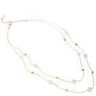 Gold Plated Pearl Orbit Necklace
