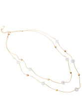 Gold Plated Pearl Orbit Necklace