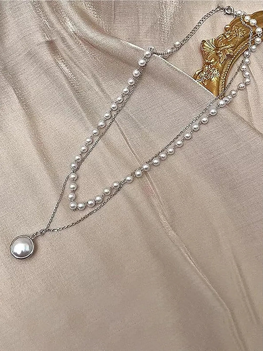 Gold Plated Pearl Necklace