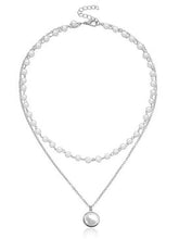 Pearl Cascade Double Chain Pendant
