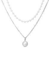 Pearl Cascade Double Chain Pendant