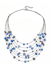 Peora Ocean Cascade Necklace Set - Silver