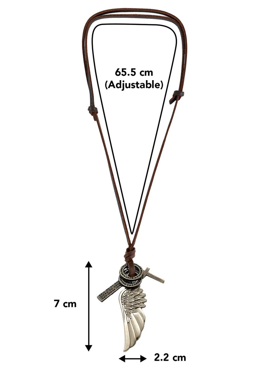 Angel Wing Cross Pendant – Spiritual Fashion Jewellery by Peora

