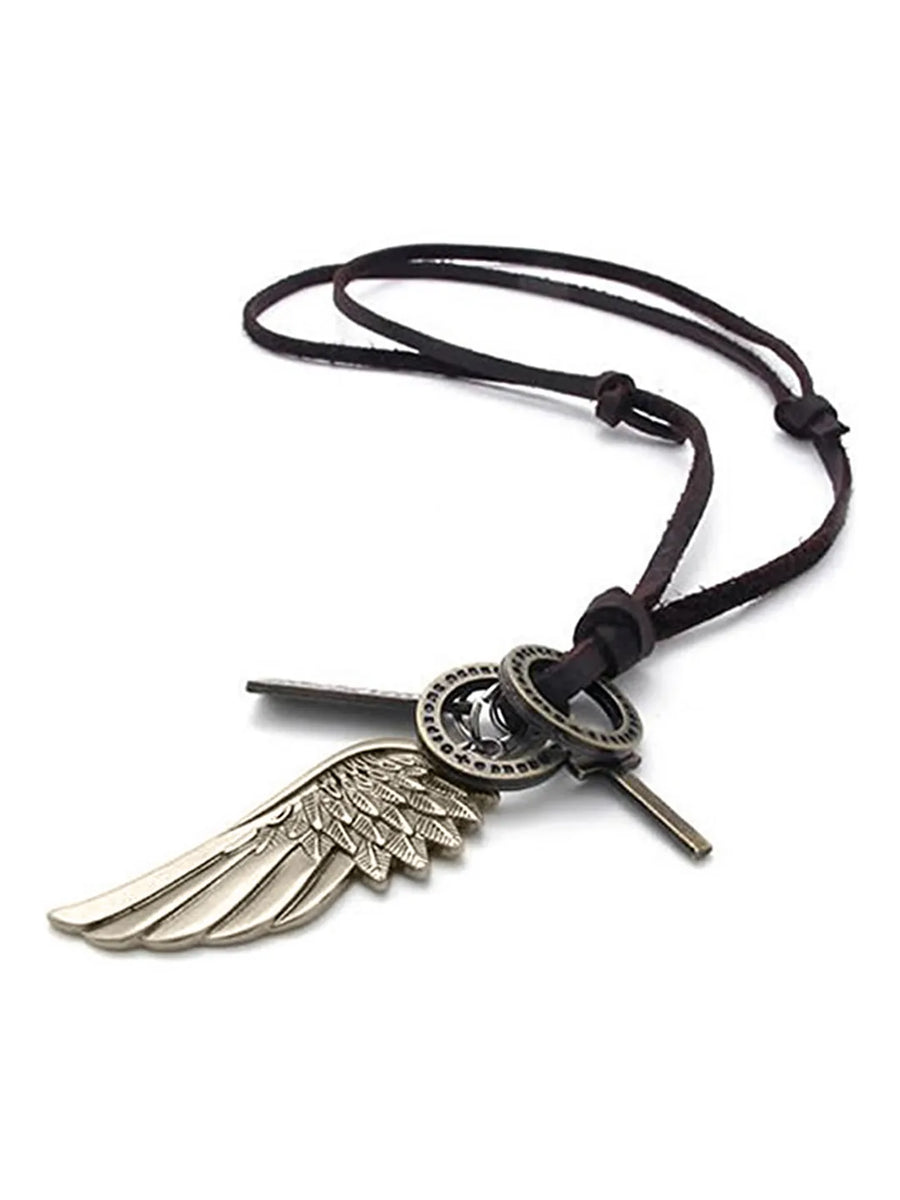 Angel Wing Cross Pendant – Spiritual Fashion Jewellery by Peora

