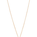 Peora Oval CZ Solitaire Pendant Chain - Rose Gold