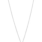 Peora Oval CZ Solitaire Pendant Chain - Silver