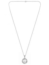 Peora CZ Pearl Swirl Pendant - Silver