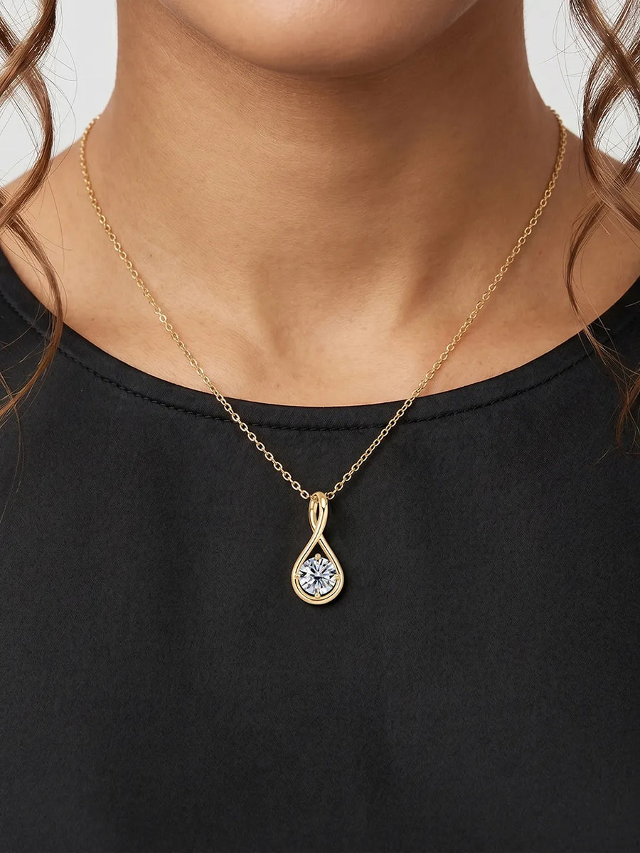 Peora Infinity Loop Pendant Chain - Gold
