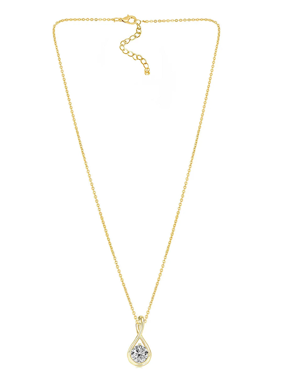 Peora Infinity Loop Pendant Chain - Gold