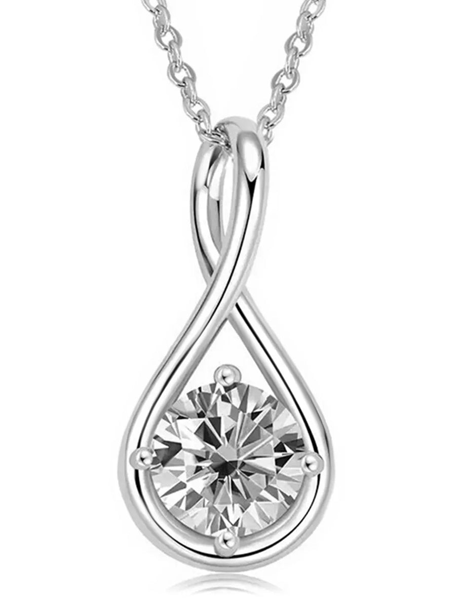 Peora Infinity Loop Pendant Chain - Silver