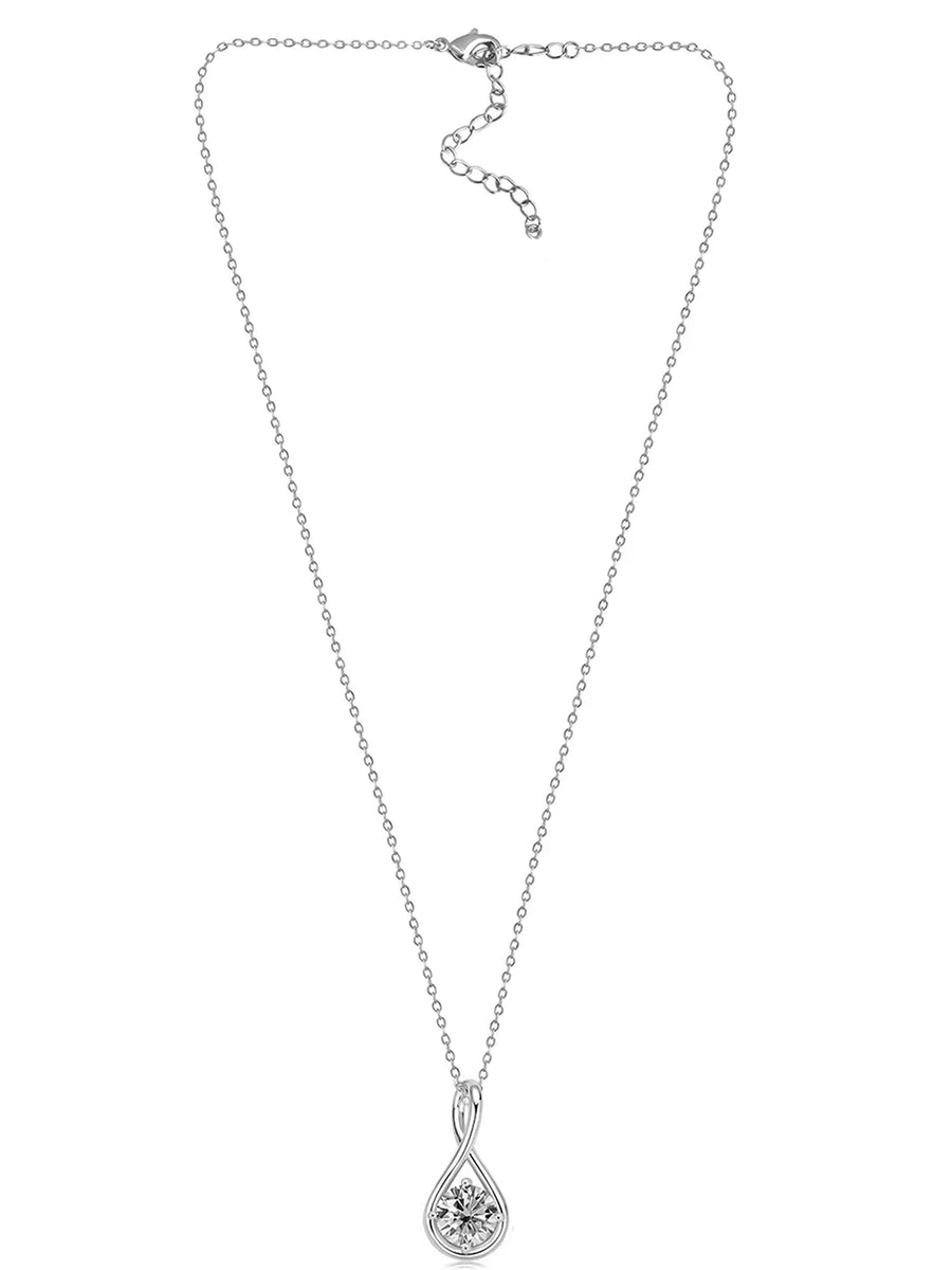 Peora Infinity Loop Pendant Chain - Silver