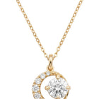 Peora Solitaire Moon Inspired Pendant - Gold