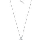 Peora Emerald Gemstone CZ Pendant - Silver