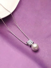 Peora Elegant Pearl Solitaire Pendant - Silver