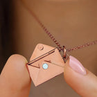 Chic Envelope Inspired Pendant Chain - Rose Gold