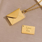 Chic Envelope Inspired Pendant Chain - Gold