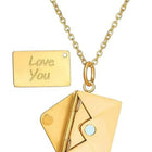 Chic Envelope Inspired Pendant Chain - Gold