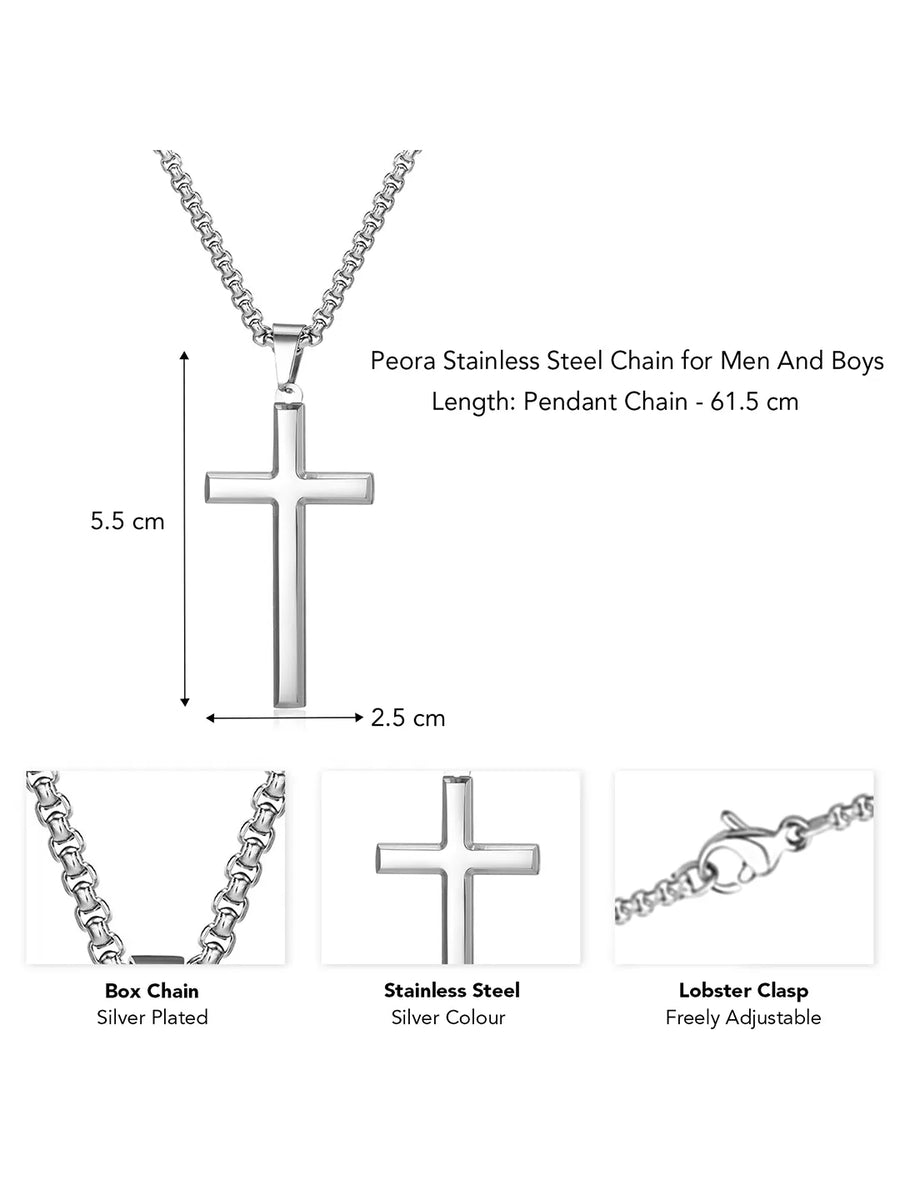 Men's Stainless Steel Pendant Chain – Durable & Stylish | Peora