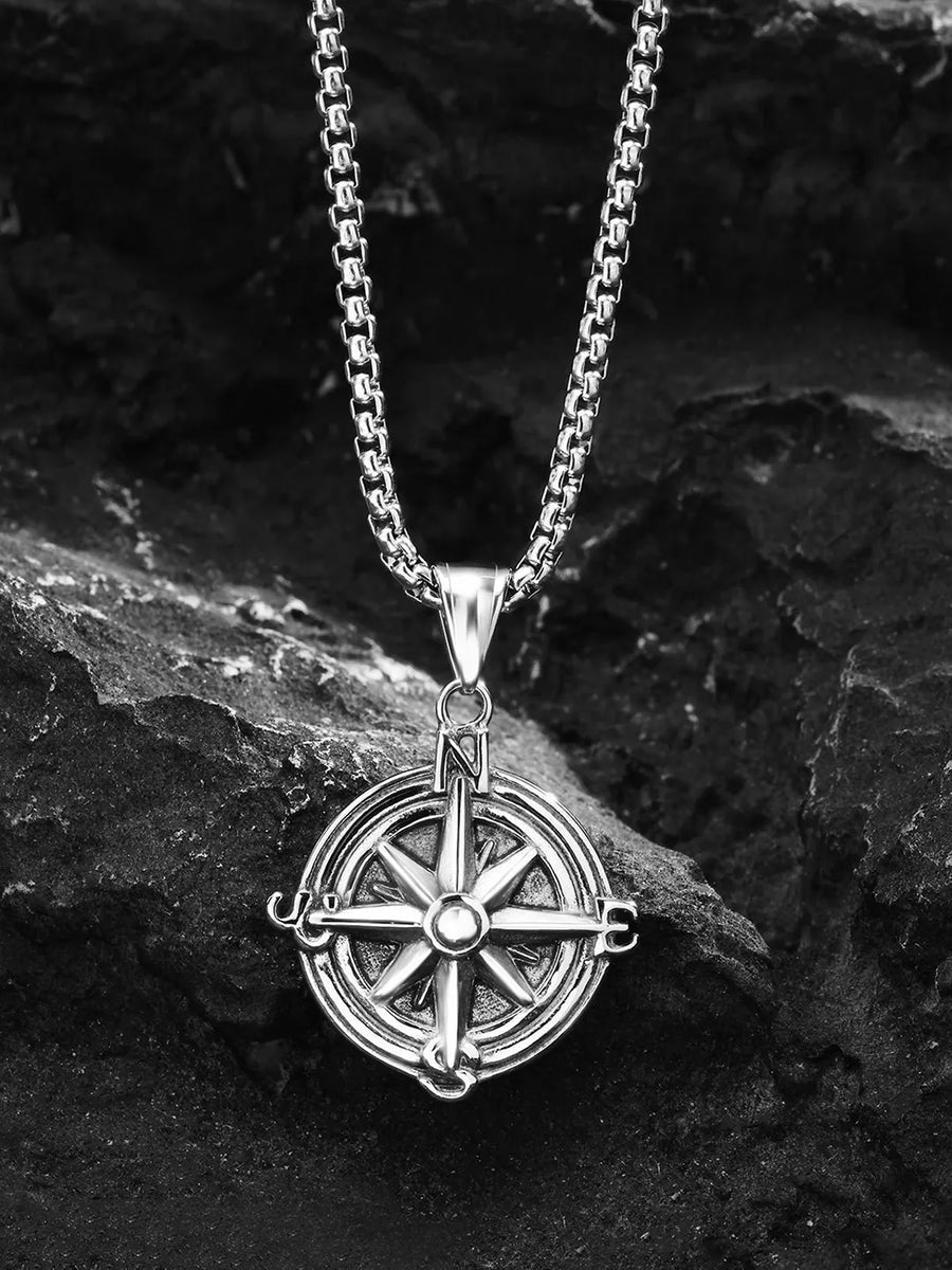Compass Pendant Chain – Navigate in Style | Peora