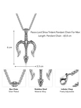 Trishul Symbol Pendant on Box Chain