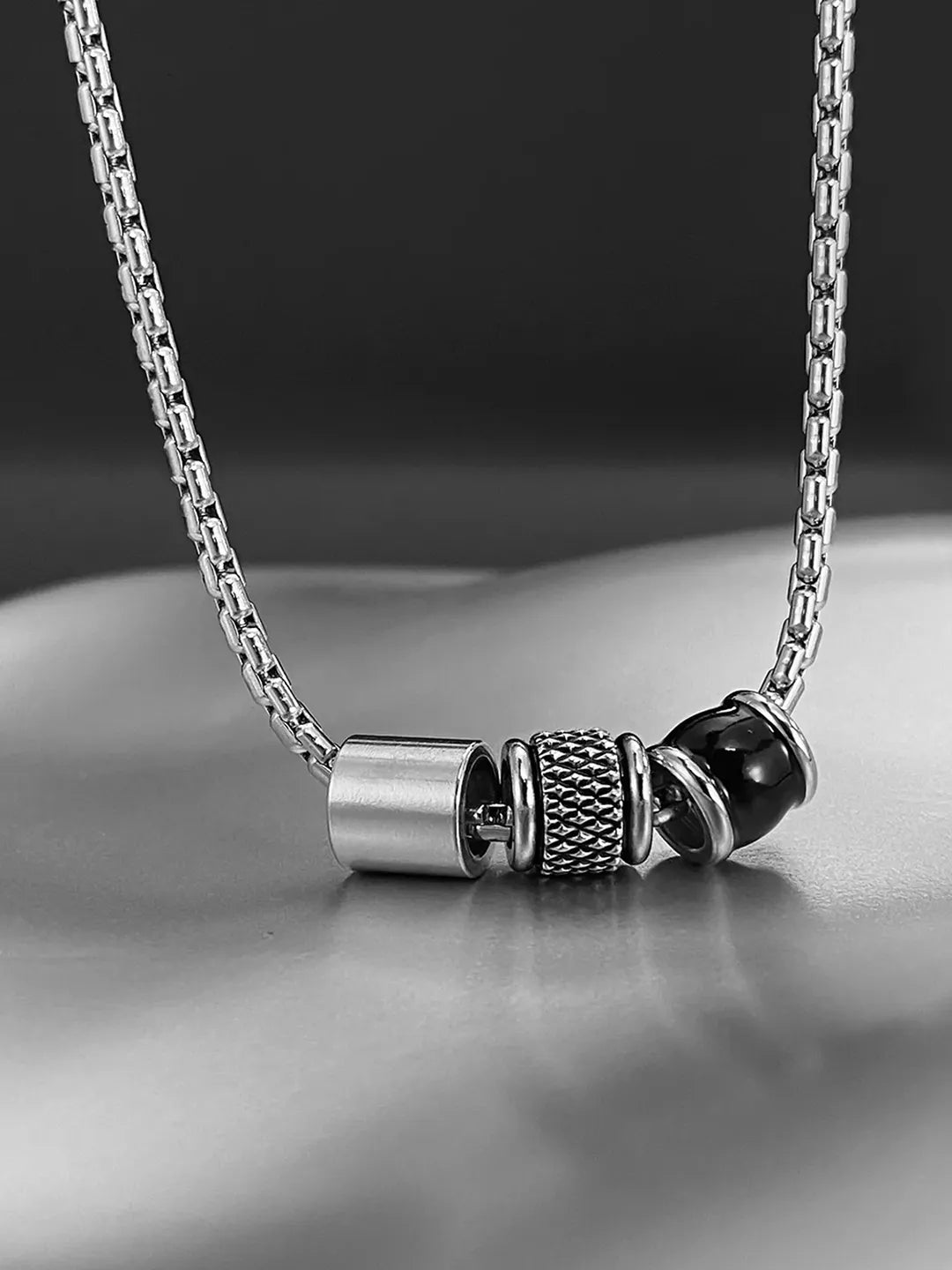 Beaded Stainless Steel Pendant Chain