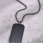 Military Inspired Pendant Chain - Black